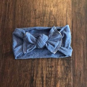 Baby Bling Bows stonewashed denim